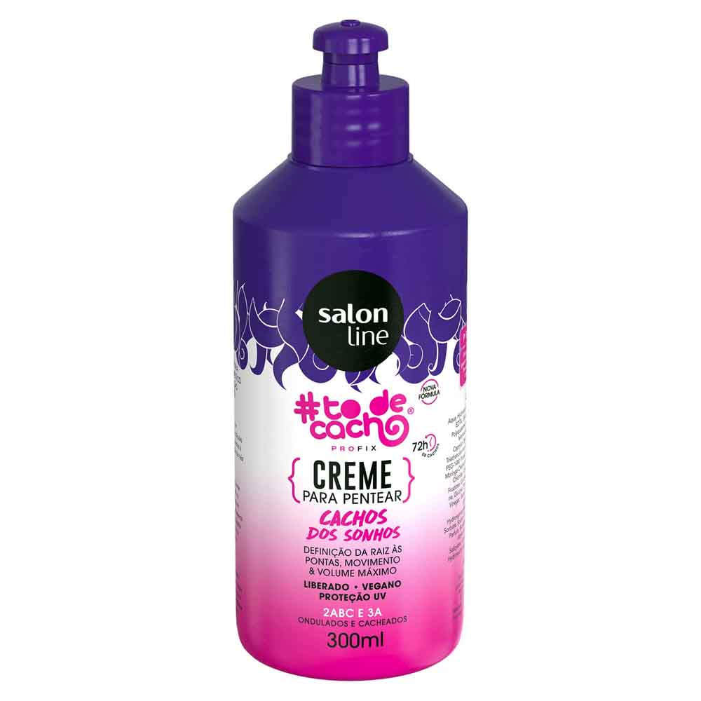 Creme Para Pentear Que Tal Cachos Dos Sonhos Todecacho 300ml Salon Line Perfumaria Seiki